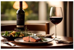 vin rouge et poisson en accord surprenant