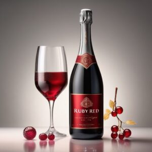 Vin pétillant italien rouge rubis avec fines bulles