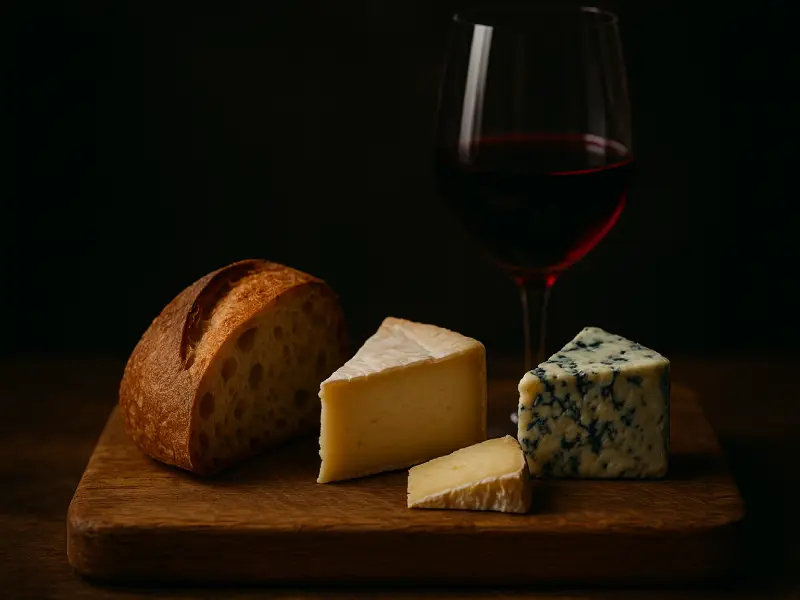 accord pain, vin et fromage